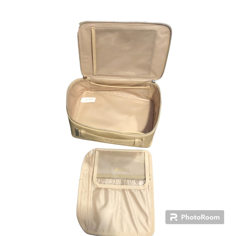 Creme Colored Cosmetic Bag